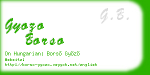 gyozo borso business card