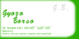 gyozo borso business card